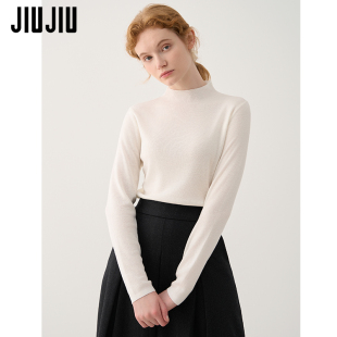 内搭上衣 JIUJIU软糯羊毛混纺针织打底衫 女2025冬季 新款 弹力修身