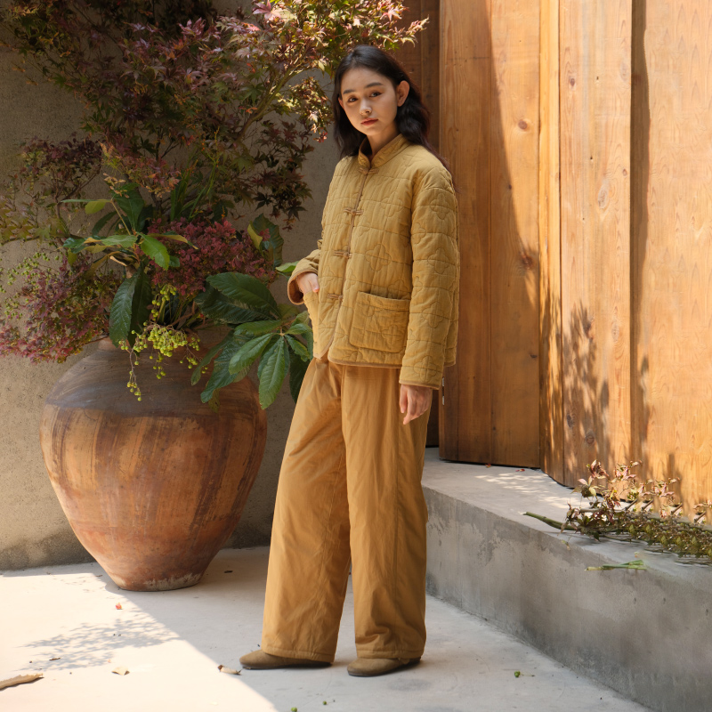 纯棉夹棉朵朵可可女性家居服套装