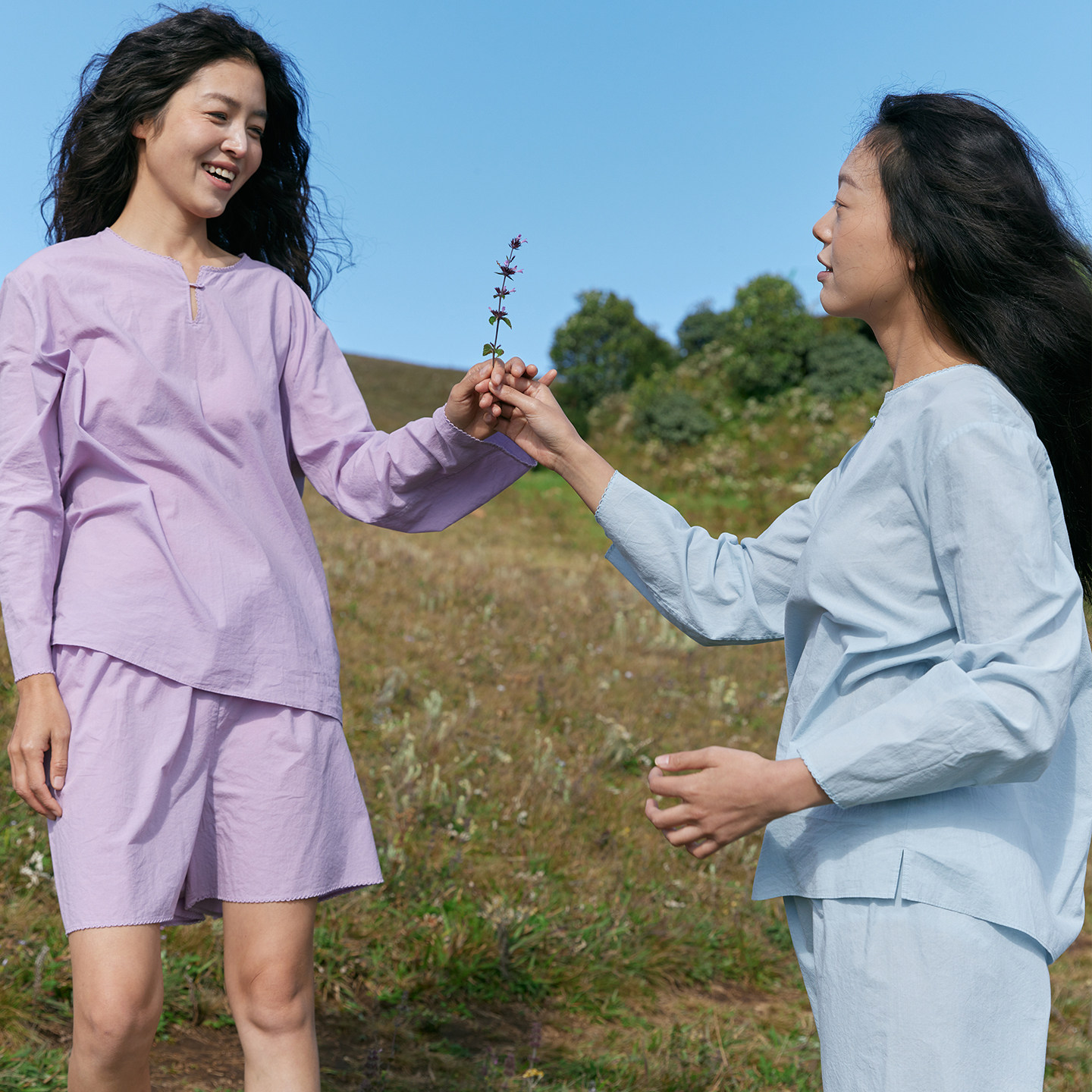 睡眠茧房轻薄透气纯棉睡衣女款睡衣家居服长袖短裤套装朵朵可可
