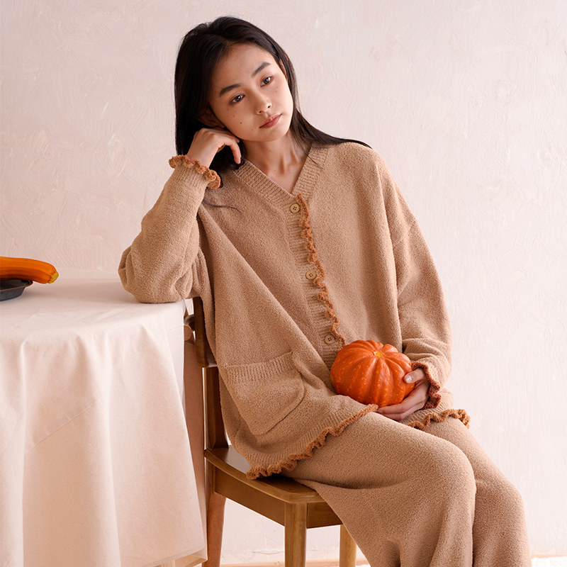 朵朵可可女半边绒家居服