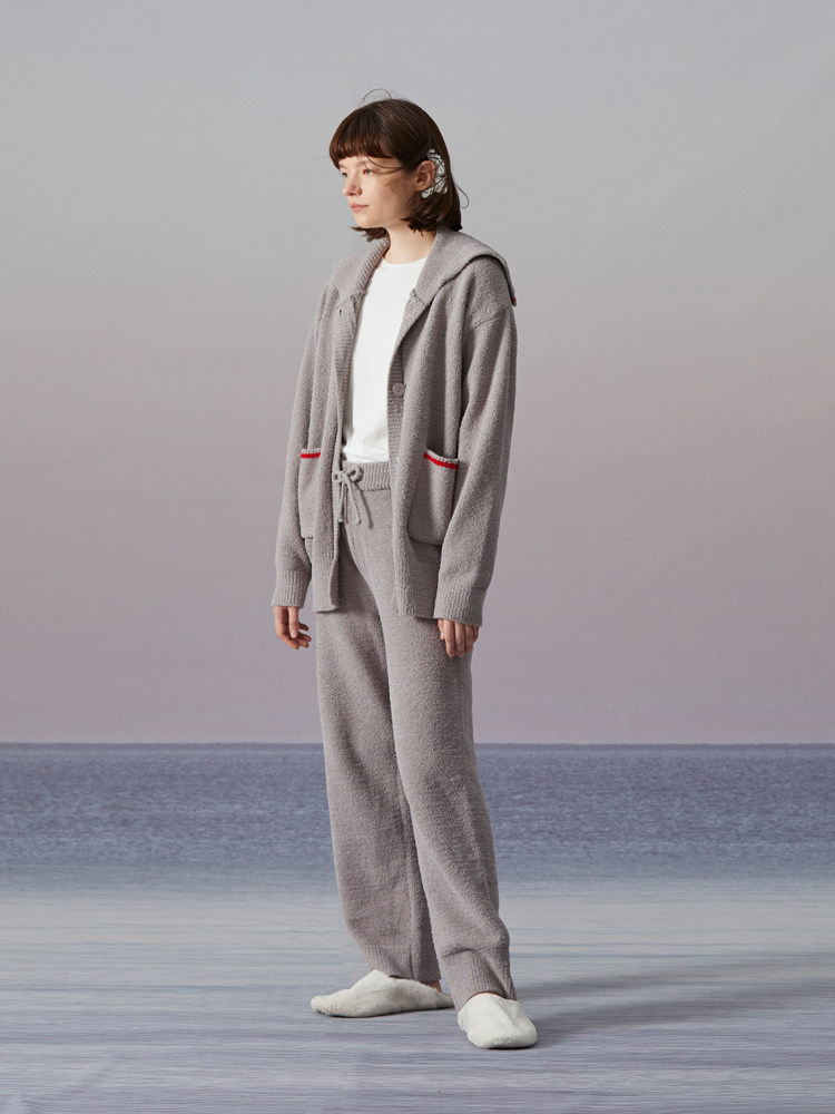 朵朵可可秋冬季睡衣女刺绣亲肤抗静电保暖半边绒家居服套装