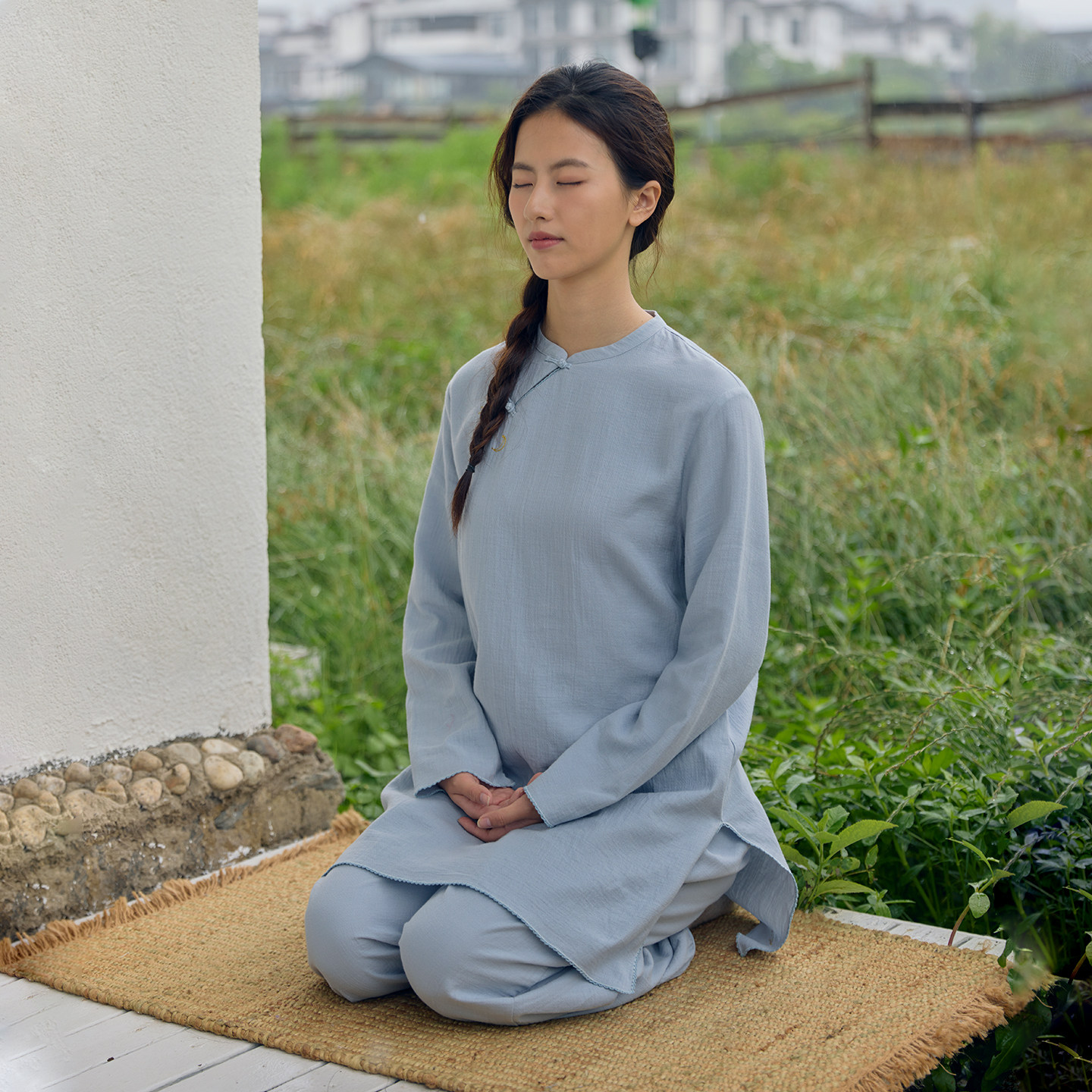 【瑜伽服】26秋新款宽松长袖长裤女站桩轻运动家居服套装朵朵可可