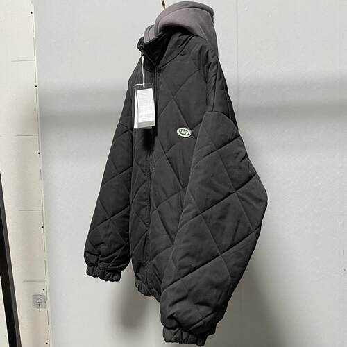 假两件连帽常规棉服冬季