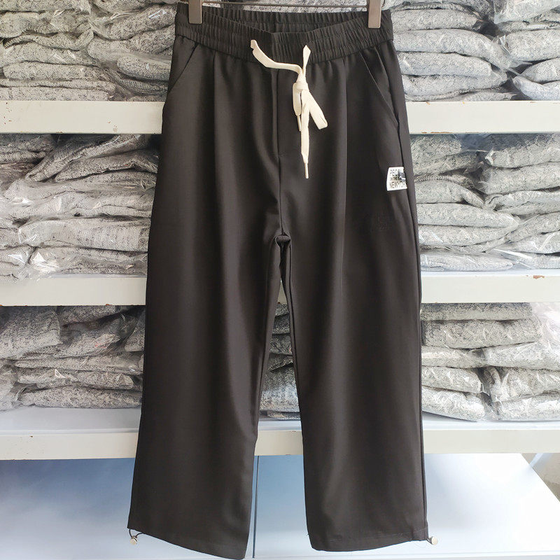 九分裤松紧腰宽松休闲九分裤