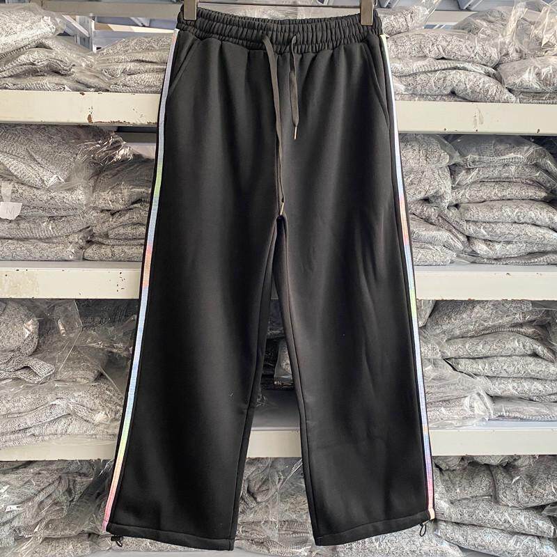 九分裤加绒休闲裤系绳松紧腰时尚