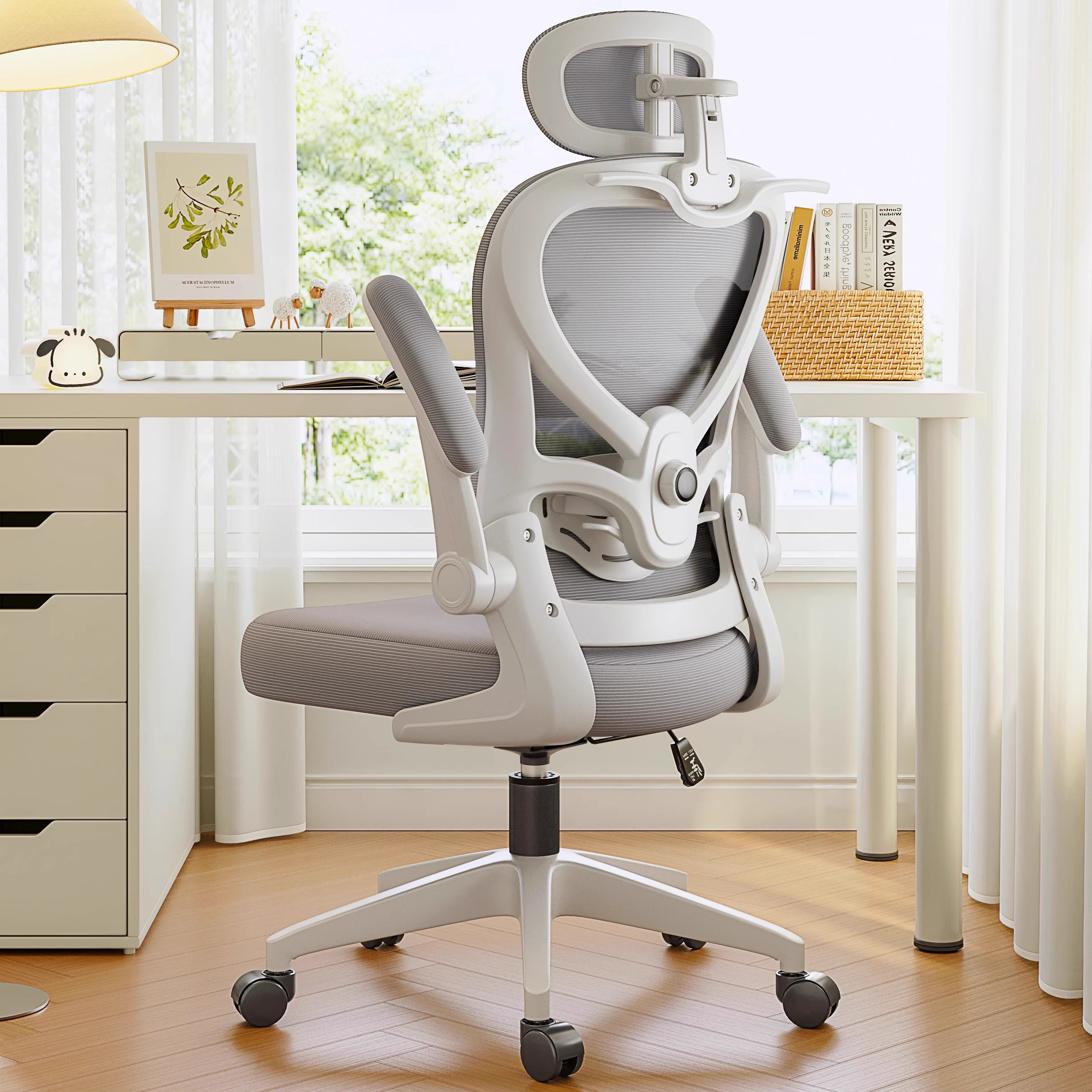 人体工学椅子电脑椅家用办公椅久坐舒适靠背座椅学生学习椅书桌椅