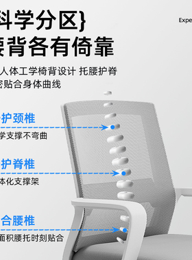 PDD艺颂职员椅电脑舒适办公会议宿舍靠背椅椅子家用舒服久坐书桌
