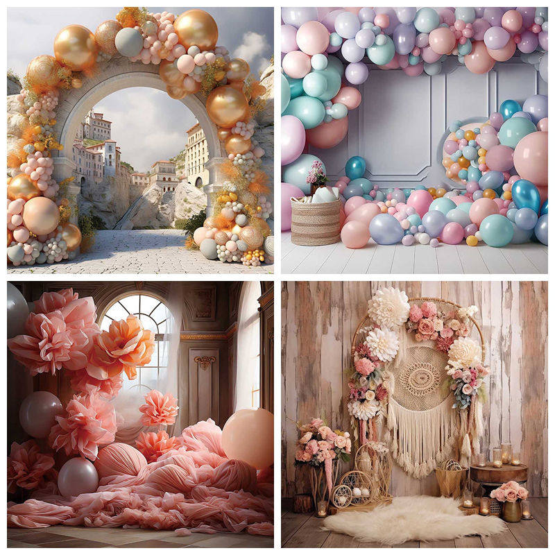 影楼摄影背景布儿童个性创意生日写真背景墙布童装直播数码挂布