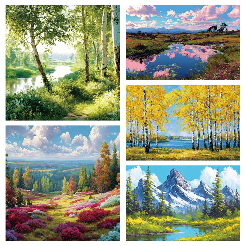 唯美风景油画摄影背景布人像