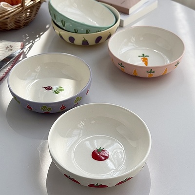 水果系列可爱米饭碗简约轻奢餐厅小吃盘小菜盘个性创意沙拉碗餐具