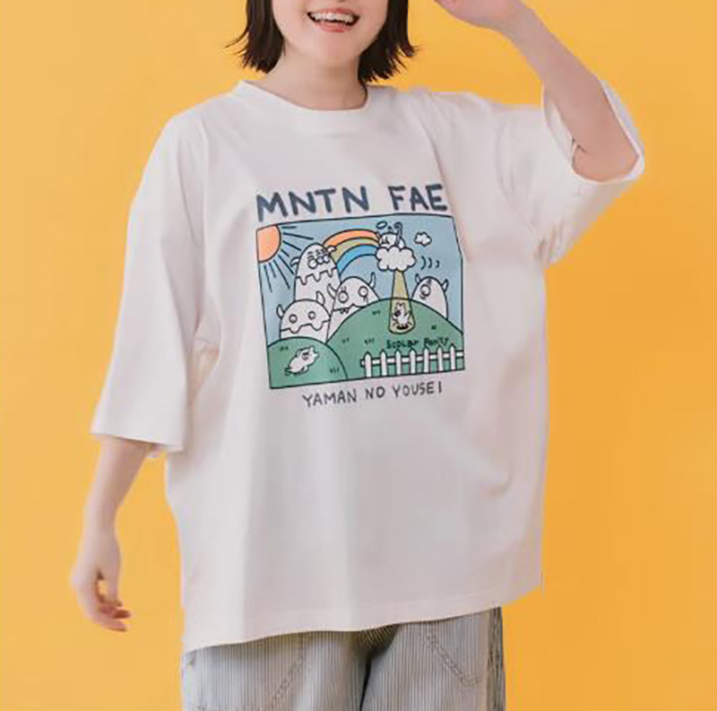 日系新品卡通图案印花仙子漫步短袖T恤百搭上衣女