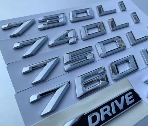 适用于宝马新老款7系后尾标730Li 740Li 750Li 760Li字标志车标贴
