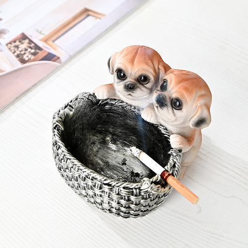 创意个性萌宠家用客厅办公室可爱狗狗情侣烟灰缸生日礼物送男友