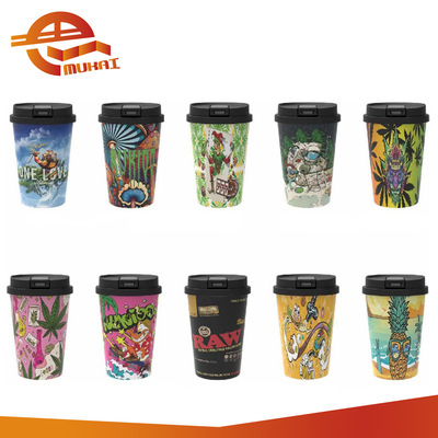 跨境彩印塑料咖啡杯 多功能个性水杯型水烟壶hookah可制作图案