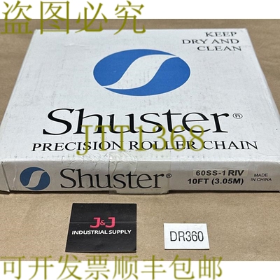 原装供应盒- Shuster 不锈钢精密滚轮链 60SS-1RIV 10 英尺/3 米