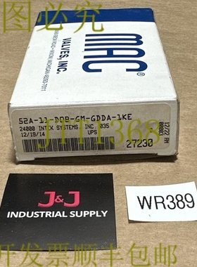 原装供应开箱 - MAC阀门 52A-11-D0B-GM-GDDA-1KE 3路电磁阀 +