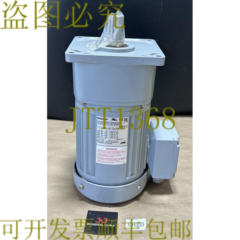 原装供应GTR兄弟G3K22S15-WF4AEN 3~相位感应电机1/2Hp 4P 15:1+