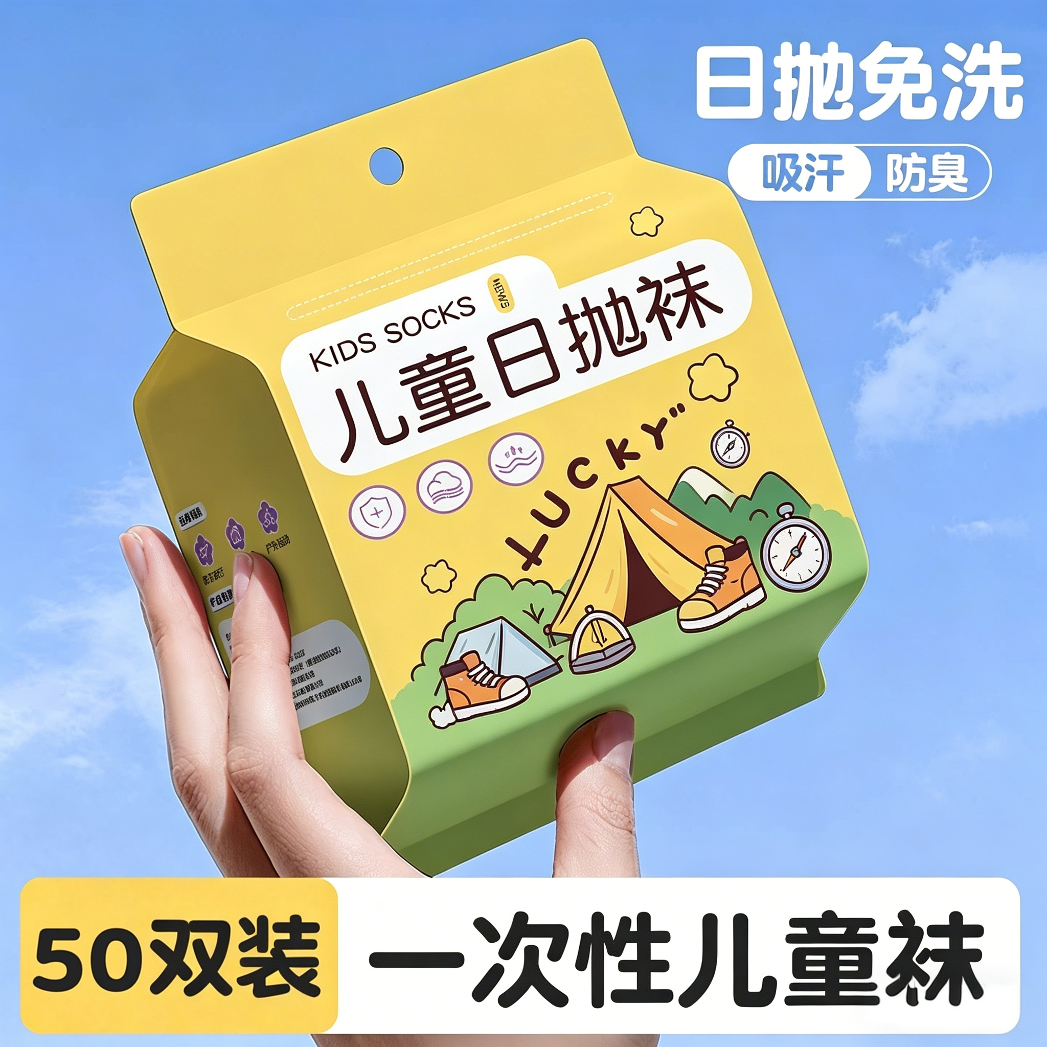 一次性袜子儿童夏薄款日抛袜男童女童透气防臭懒人旅行免洗丢丢袜