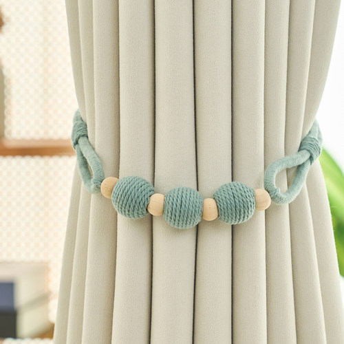 窗帘绑带棉球扎束绳窗帘扣环磁吸