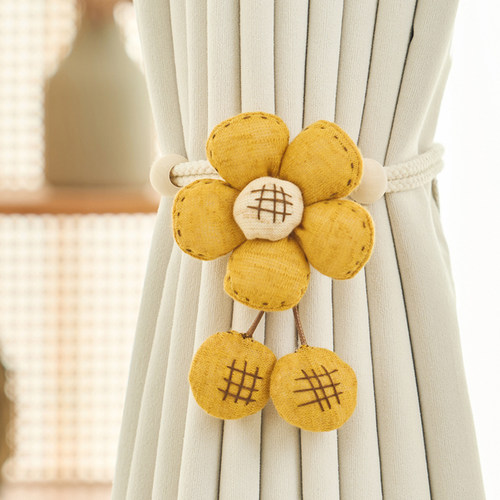 窗帘绑带可调节花朵收纳扣扎束带