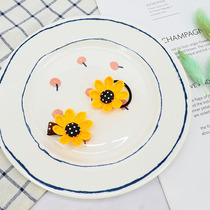 Children's lovely hair accessories: sunflower hairpin, hair ring, little girl's headdress, baby's hair binding, leather band, girl's hair card