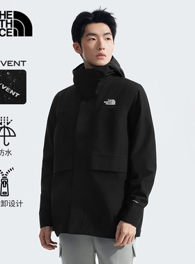 北面三合一冲锋衣男25秋冬新款户外防泼溅防风硬壳登山服外套89YX