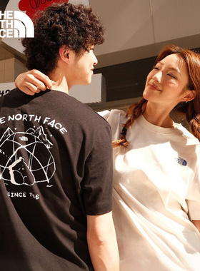北面短袖T恤男女情侣25春夏新款小熊舒适透气户外休闲棉短袖 8EYN