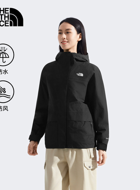 北面三合一冲锋衣女25秋冬新款户外防泼溅防风硬壳登山服外套8ED0