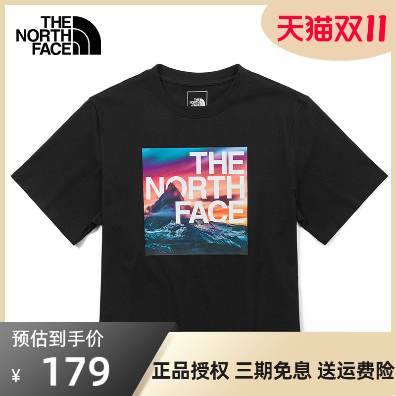北面T恤短袖女夏季 TheNorthFace户外休闲体恤透气棉经典百搭半袖