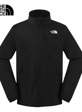 THENORTHFACE北面软壳衣男士26春夏新款黑色拉链户外防风夹克8GVQ