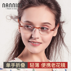意大利原装进口超轻老花眼镜女款时尚防蓝光抗疲劳高清老人高端