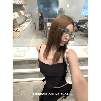 十一石 酷酷Black 抹胸吊带背心女小个子修身显瘦无袖短款上衣II