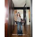 十一石 私下爱穿！微喇直筒牛仔裤女小个子修身显瘦阔腿长裤ll