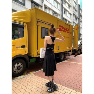 顯瘦吊帶內搭無袖 打底上衣 工字背心女修身 美式 特價 不規則設計
