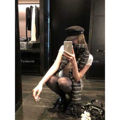 氛围感小香围巾冬日保暖围脖