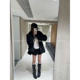 加厚保暖毛毛外套女宽松小个子仿皮草毛绒大衣 冬日暮色 特价