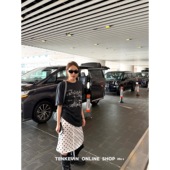 T恤女纯棉圆领套头上衣II oversize宽松印花短袖 十一石 街头派对