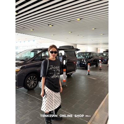 街头派对松弛感印花oversizeT恤