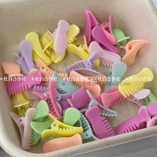 杜白合作社日系可爱梳子糖果色鸭嘴夹刘海夹头饰diy手工材料发夹
