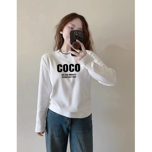 女装 德绒保暖正肩圆领长袖 显瘦打底衫 洋气修身 上衣 T恤女秋冬新款