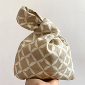 原创自制新品 手腕包女佛系禅意套结文艺复古迷你手机包遛弯包百搭