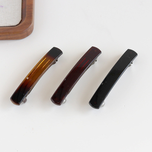 简便日常一字弹簧夹后脑勺利索半夹简约百搭盘发夹弹夹发饰头饰品