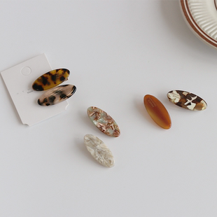 复古撞色耳边小夹子刘海两边碎发夹少女气质发卡前额夹边夹头饰品