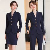 诗璐雅西服套装 名媛大堂经理售楼处接待通勤工作服 女职业春秋时尚