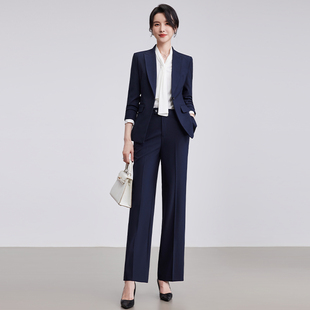 诗璐雅气质通勤阔腿裤西装套装女高级感御姐风2026新款商务职业装