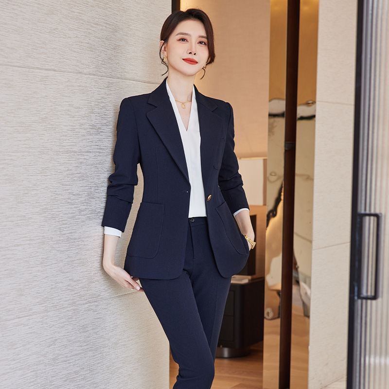 诗璐雅高端职业工作服套装女秋冬