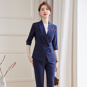 女士西装 酒店餐饮前台职业装 套装 西服修身 小个子正装 诗璐雅春夏季