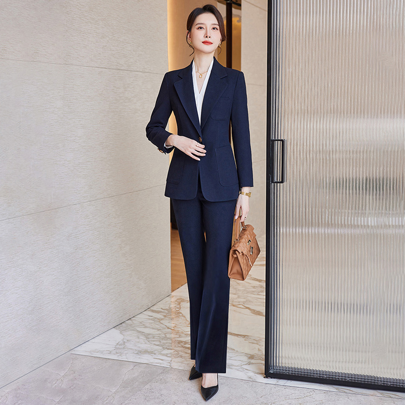 诗璐雅一粒扣通勤西装套装