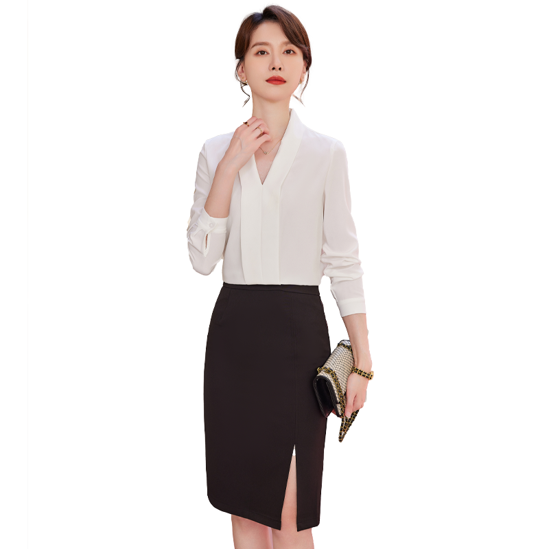 诗璐雅职业装衬衫女名媛气质套装