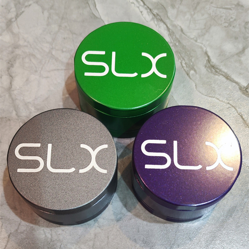 新款SLX四层63mm铝合金磨烟器磨砂高温喷漆陶瓷漆 Herb Grinder